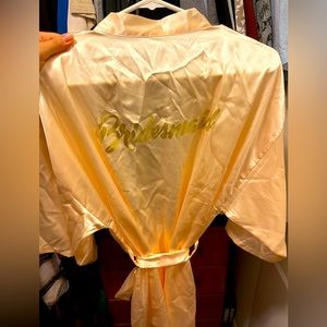 Nude Toned Personalized Bridesmaid Robe - Short